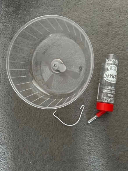 Photo of free Hamster wheel and water bottle (Chessington KT9) #1