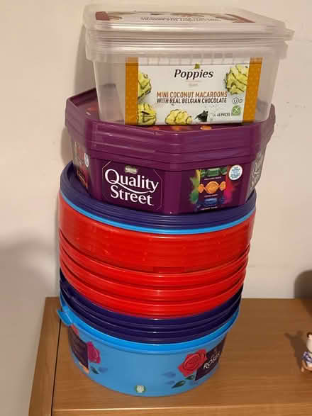 Photo of free Large empty plastic tubs (Darnley G53) #1