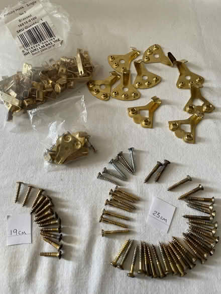 Photo of free Picture hooks & odd brass screws (Welling DA16) #1