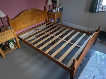 Photo of free Wooden double bed frame (Little Herberts GL53) #1