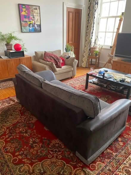 Photo of free Dark grey couch (Glasgow Woodlands G3) #3