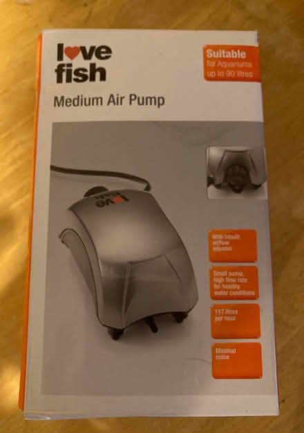Photo of free Love Fish Medium Air Pump and 5m length of tubing. (Northcourt OX14) #1