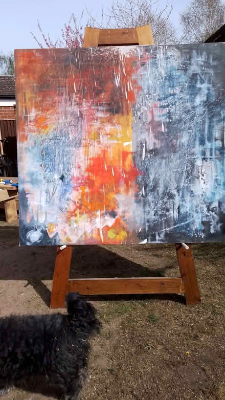 Photo of free Large original acrylic painting (Lichfield WS13) #1