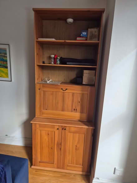 Photo of free Wooden bureau with fold out desk (Merton SW19) #1