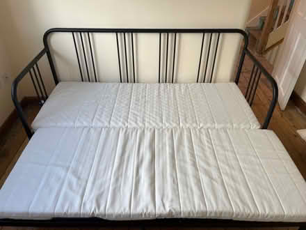 Photo of free Metal foldout ikea double bed (Harborne B17) #1