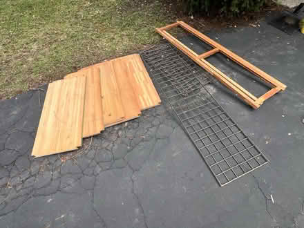 Photo of free Former Cost Plus Shelving Unit (5 blocks S of DGSHS) #1