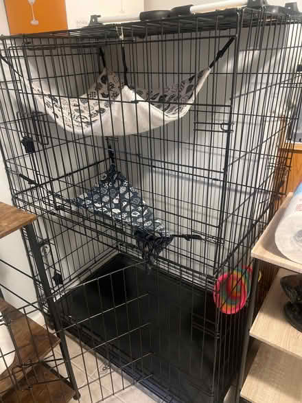 Photo of free 2 tier cat cage w/ hammocks (Chicago, il) #1