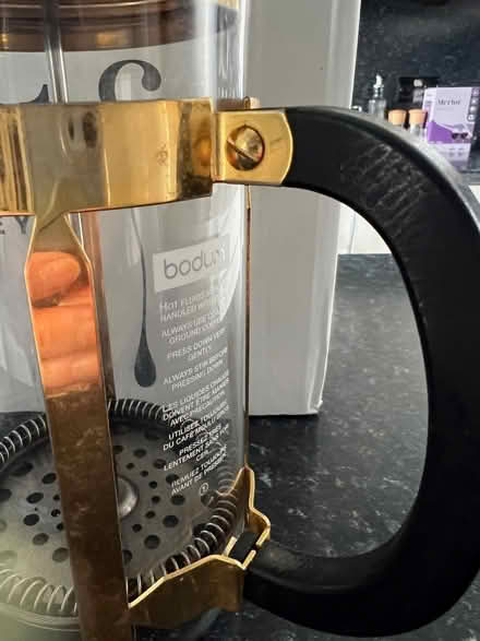 Photo of free Two cafetières, tweed cosy for large cafetiere & spare glass (Clarkston G76) #4