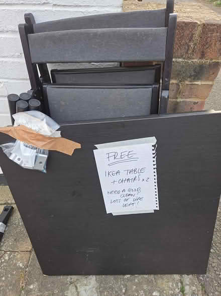 Photo of free IKEA table and two chairs (Haywards Heath RH16) #1