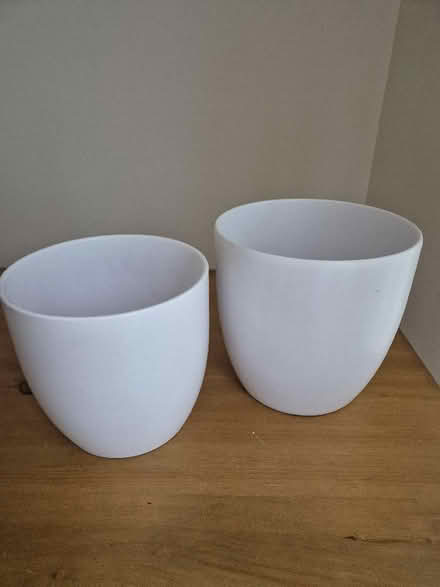 Photo of free White flower pots (Waddon CR0) #1