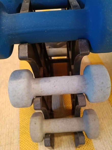 Photo of free hand weights dumbells set and stand (Westminster Drive PO21) #2