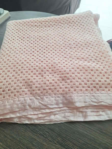 Photo of free Double pink waffle blanket (Bexley DA5) #1