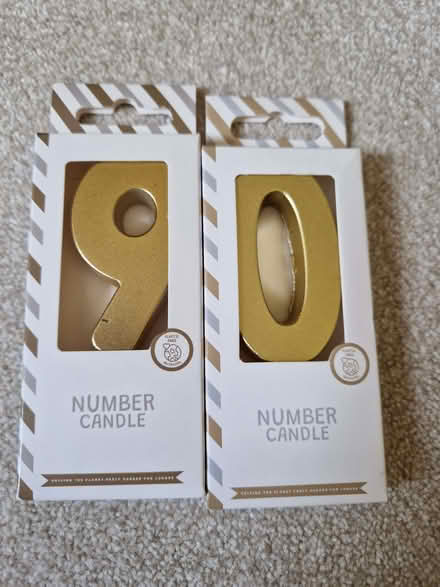 Photo of free 9 and 0 birthday cake candles, ilunused (Eastbourne BN21) #1
