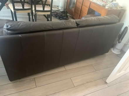 Photo of free Dark chocolate brown leather couch (W3) #4