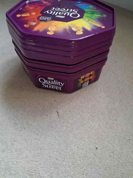 Photo of free 3 Empty Quality street boxes (Fords Farm RG30) #1