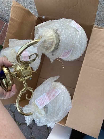 Photo of free Light fixtures (2) vintage/Old (10470 Woodlawn) #1