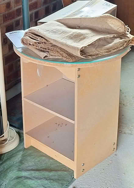 Photo of free Small glass top table and shelves (Navenby LN5) #1