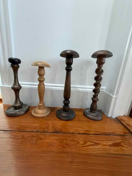 Photo of free wooden hat stands (Davis Sq) #1