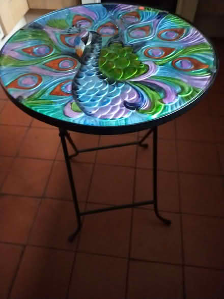 Photo of free Small folding glass topped table (Little Wenlock TF6) #2