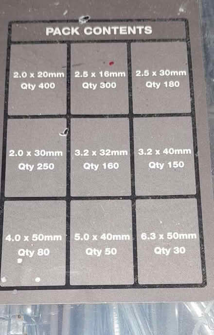 Photo of free Box of Screwfix split pins, various sizes (Haslingfield CB23) #1