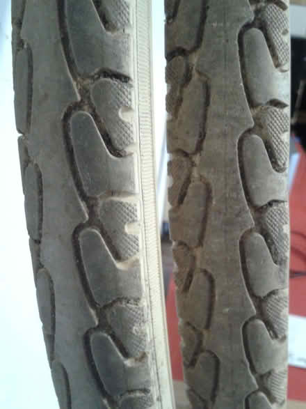 Photo of free Bicycle tyres and innertubes used 700x38c white (Lower Earley RG6) #2