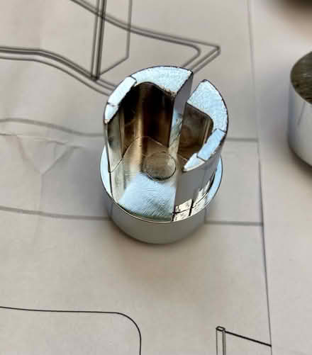 Photo of free Merlyn Shower Flipper Swivel Panel Fittings - 3 Pieces Only (Bilton CV22) #3