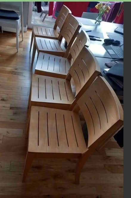 Photo of free 5 solid wood chairs (RG2 Shinfield) #1
