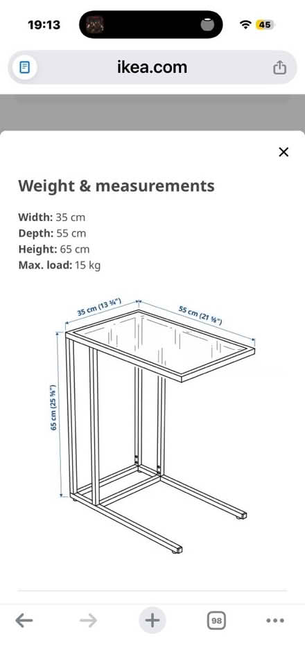 Photo of free Ikea VITTSJÖ Laptop stand (West Hampstead NW6) #3