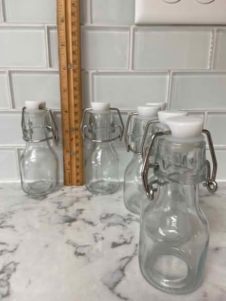 Photo of free Six small Flip-top glass bottles (NW Hinsdale—Ogden & Rte 83) #1