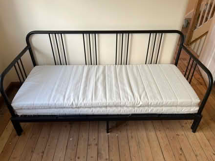 Photo of free Metal foldout ikea double bed (Harborne B17) #2