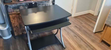 Photo of free Compact Desk with pull out-shelf. W 70.5 cm x D 55.5 cm (Stroud Green N4) #1
