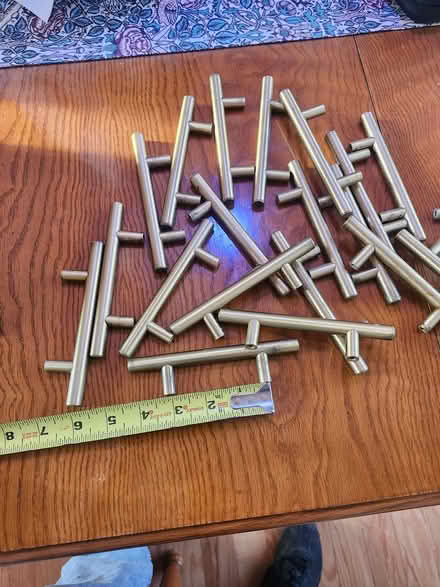 Photo of free 20 Brass cabinet pulls (Near Shaw's in Groton) #1