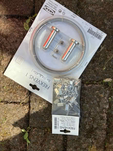 Photo of free IKEA wire 5m curtain pole & clips (Kingswood) #1
