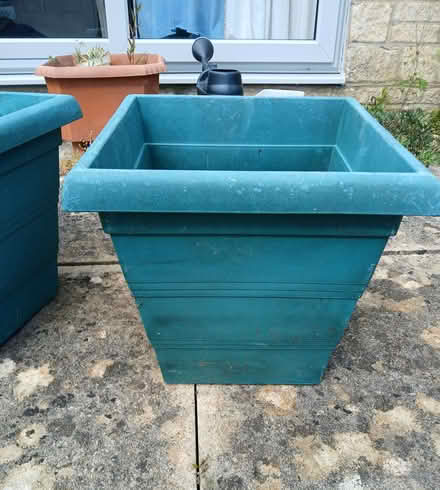 Photo of free Dark green plastic planters (Minster Lovell OX29) #1