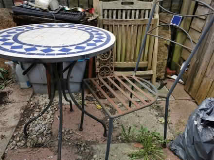 Photo of free Tiled table and 1 matching chairs (Islington N1) #2