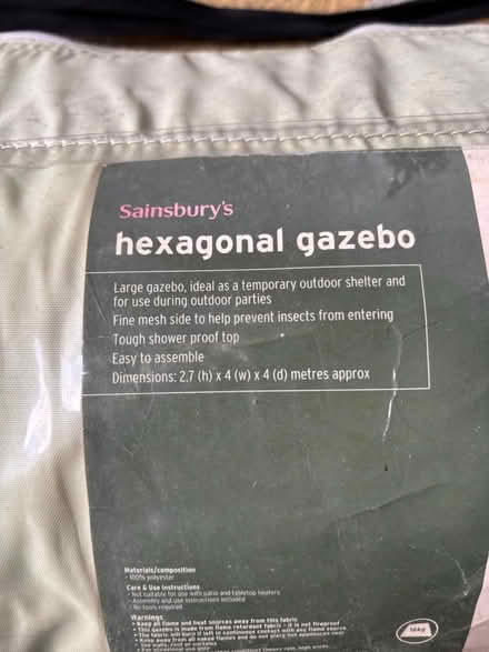 Photo of free Hexagonal gazebo (EN4 (the N20 end)) #1