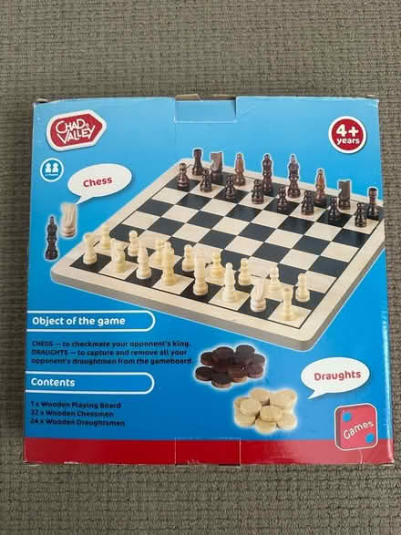 Photo of free Wooden chess / draughts game (Edenbrook GU51) #2