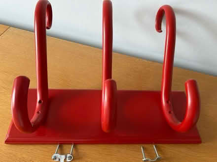 Photo of free Red wooden coat hook (Barkham RG41) #1
