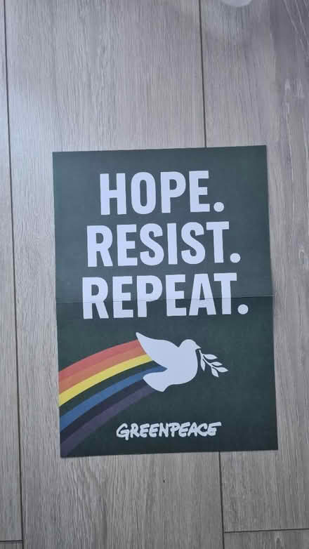 Photo of free Greenpeace poster (Brick lane E1 6S) #1