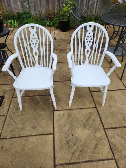 Photo of free Wheel back beech carver chairs (Oaklands SN15) #3