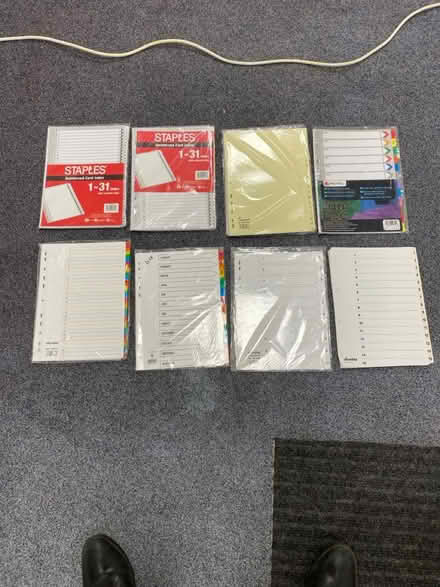 Photo of free Various page dividers (Dorking Town Centre RH4) #1