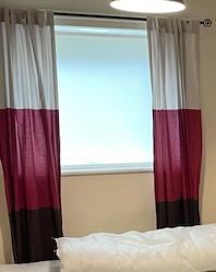 Photo of free Short curtains (Cream & Red) (Cambridge CB4) #1