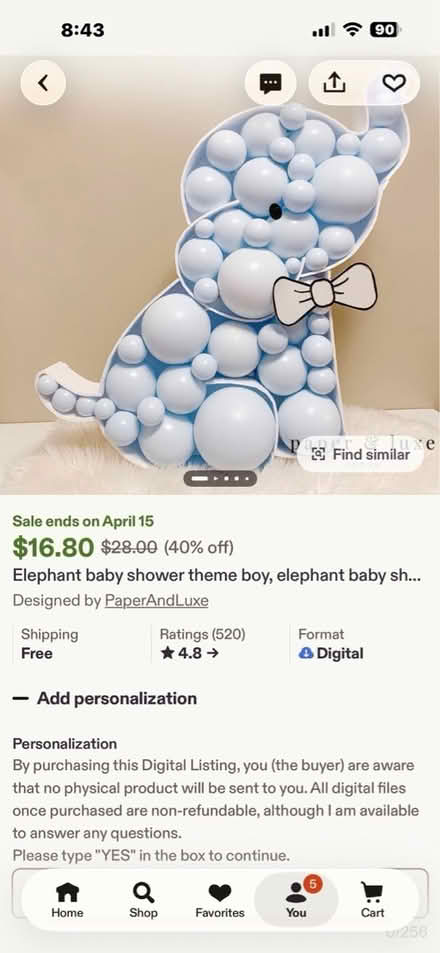 Photo of free 40In Elephant (South Plainfield) #2