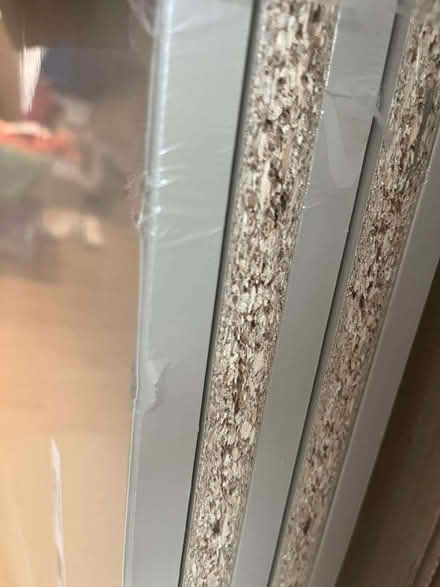 Photo of free 18 beige ikea shelves for PAX wardrobe with slight damage (Balham SW12) #3