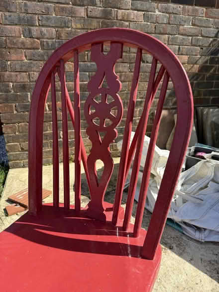 Photo of free Single Wooden Chair (painted red) (Hollingbury BN1) #3