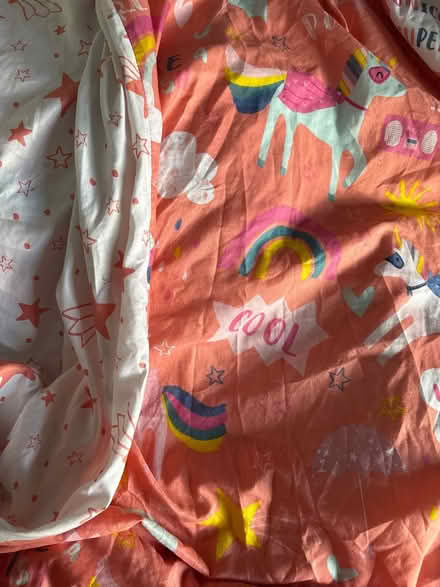 Photo of free X2 unicorn girls single bed sheets (Colliers wood SW19) #2