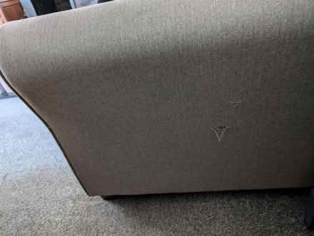 Photo of free Beige 3 seater settee and chair (Hade Edge, Holmfirth HD9) #4