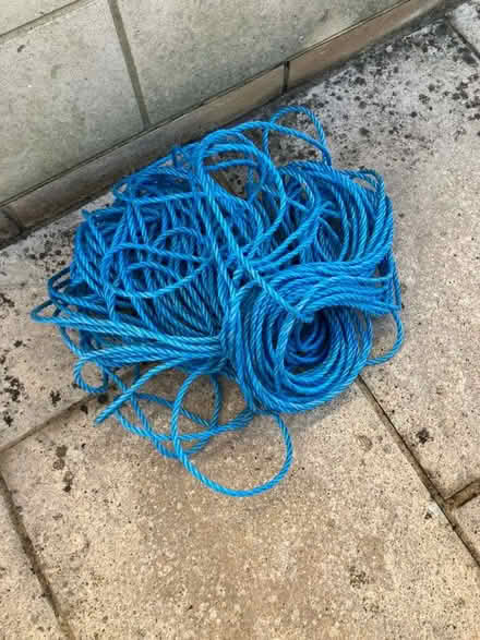 Photo of free Yards and yards of blue nylon rope (Weston Park) #1