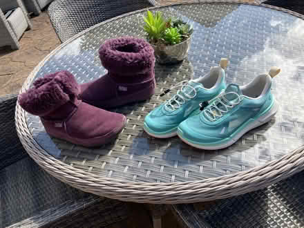 Photo of free Pair fit flop boots/pair Ecco trainers (Old Windsor SL4) #1