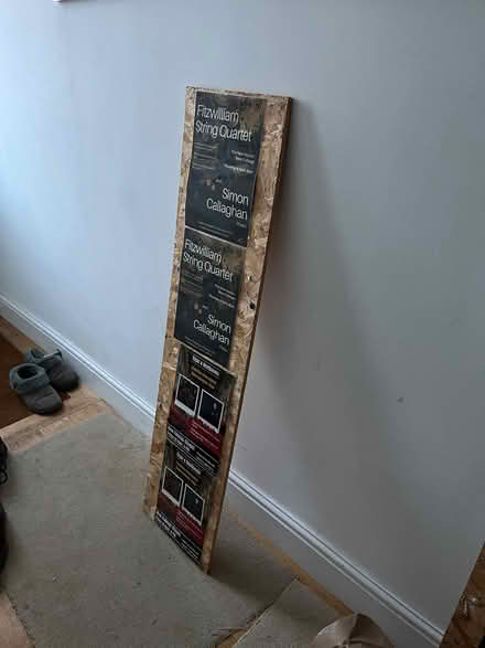 Photo of offcuts of chipboard etc for posters for concerts (Summertown OX2) #1